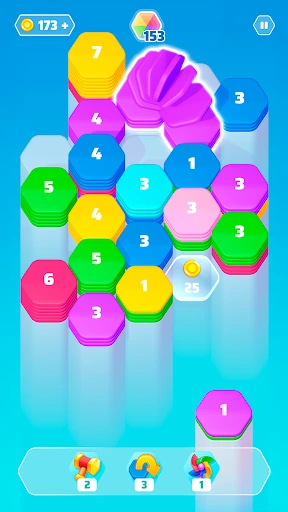 Gameplay screenshot 2 from Color Slide - Hexa Puzzle - Puzzle game